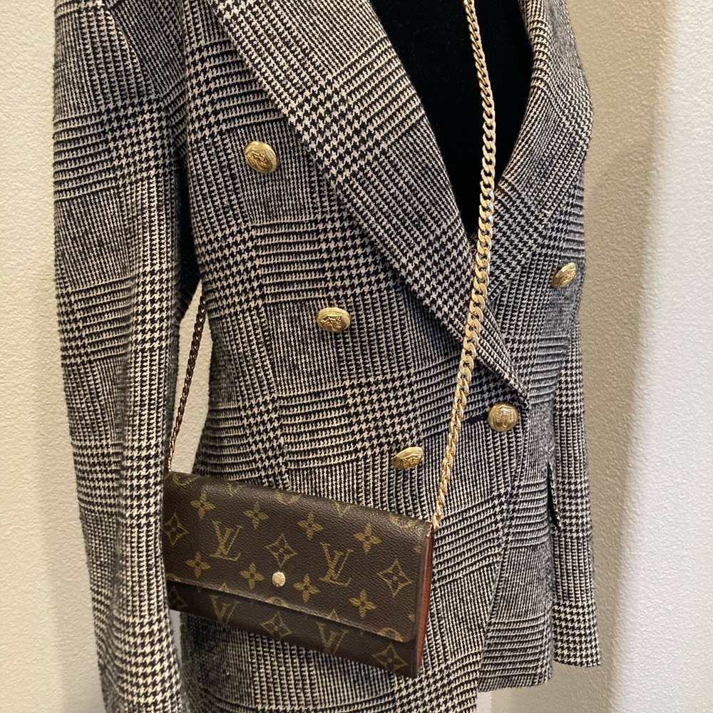 Louis Vuitton Long Wallet Chained Wallet on Chain WOC Purse Wallet Crossbody